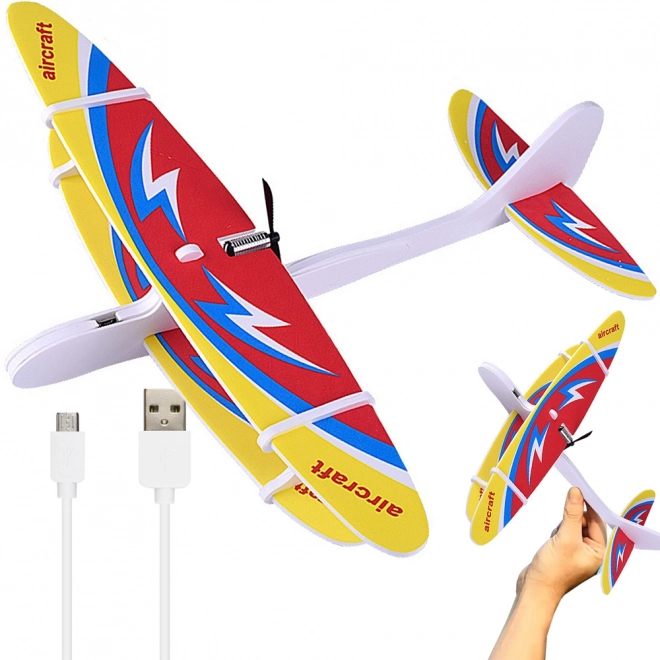 Flyvende polystyren fly med USB motor