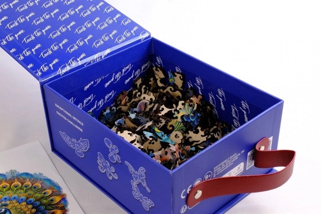 EscapeWelt Træ Luminiscente Puzzle Påfugl 200 brikker