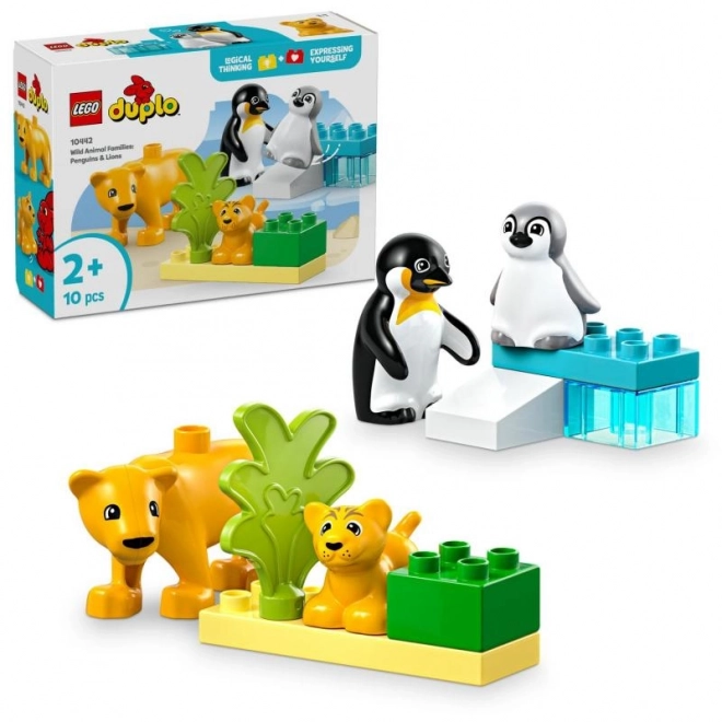 Lego Duplo Vilde dyrs familier: Pingviner og løver
