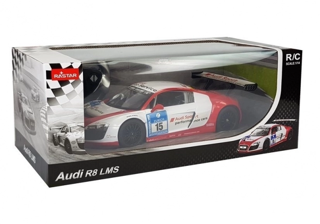 Rastar Audi R8 LMS fjernstyret bil 1:14 hvid-rød