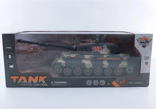Fjernstyret tank med lys og lyd