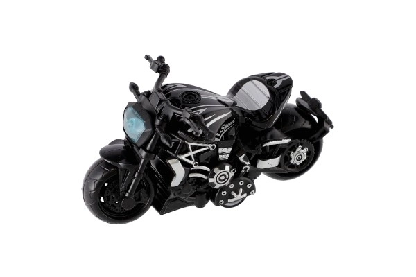 Motorcykel metal/plast 10 cm til tilbagespænding mix farver
