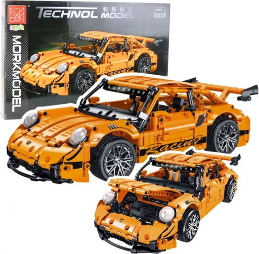 Byggesæt sportsvogn GT Racing 1:14, 1268 dele, orange