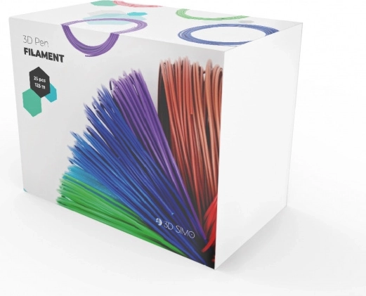 Filament til 3D-pen og 3D‑print ABS/PLA 1,75 mm, mix 25 farver, 125 m