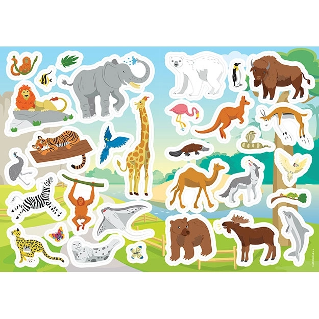 Malebog med klistermærker ZOO