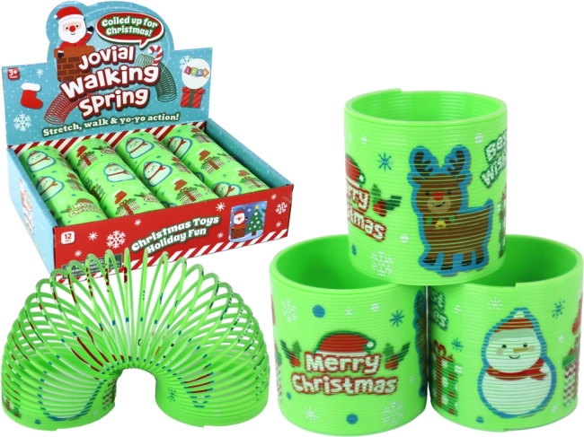 Kult grøn fjeder med julemotiv 6 cm