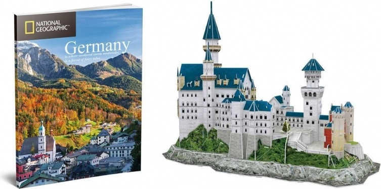 CUBICFUN 3D-puslespil National Geographic: Neuschwanstein, 121 brikker