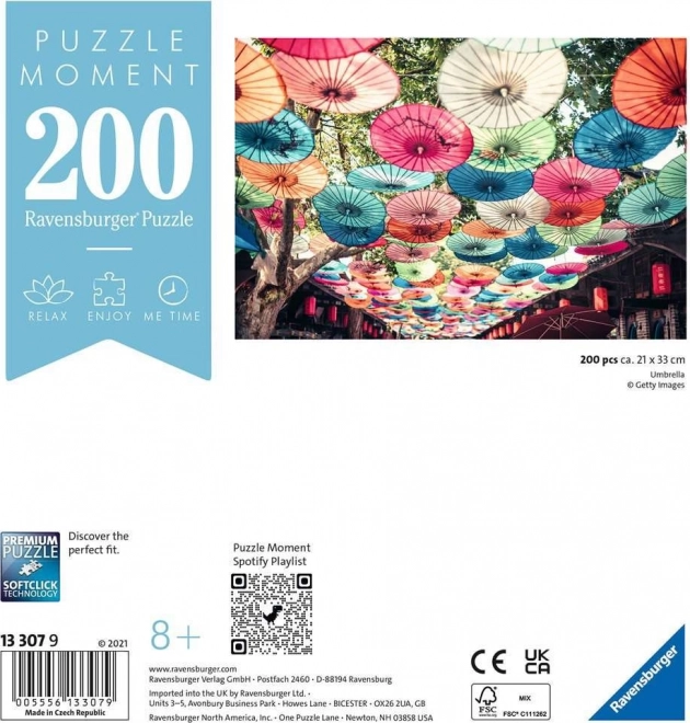RAVENSBURGER Puzzle Moment: Paraplyer 200 brikker