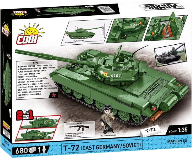 COBI 2625 Væbnede Styrker T-72 (DDR/SOVIET), 1:35, 680 k, 1 f