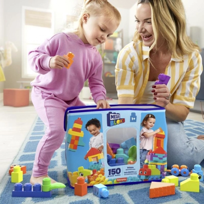 Mega Blocks Stort Sæt Byggeklodser - Blå (150 dele)