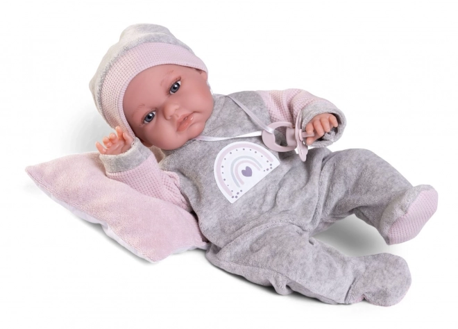 Antonio Juan 70363 TONETA - realistisk babydukke med særlig bevægelsesfunktion og blødt stoflegeme - 34 cm