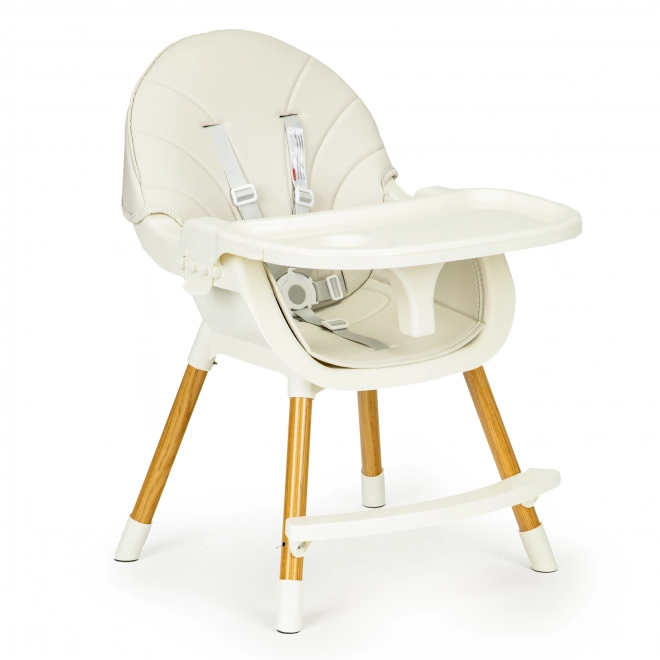 ECOTOYS Spise Stol 2i1 Beige