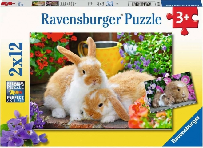 Ravensburger puslespil Tid til at kramme 2x12 stykker