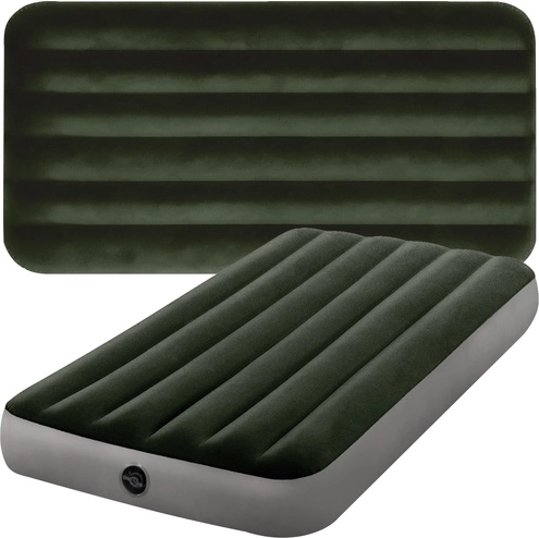 Oppustelig velourmadras enkeltseng INTEX Dura-Beam Fiber-Tech 191 × 99 × 25 cm