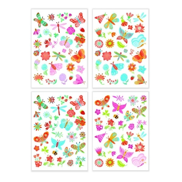 Tatoveringssæt Sommerfugle og blomster