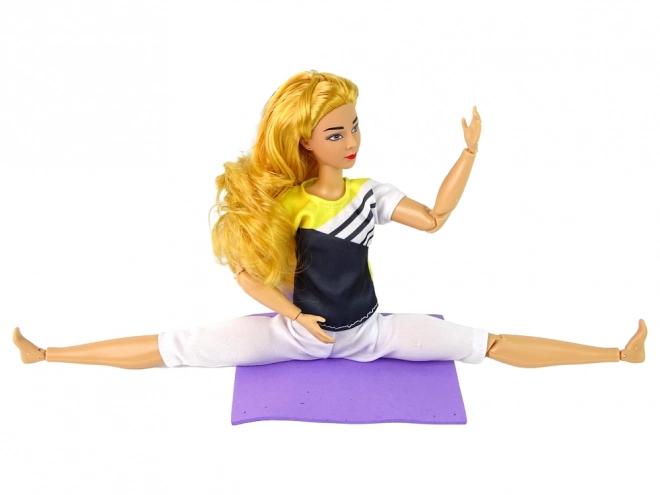 Børnedukke til yoga med lange blonde hår