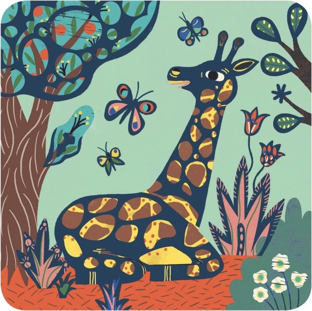 Rideskrabe-billeder Jungle Dyr Djeco