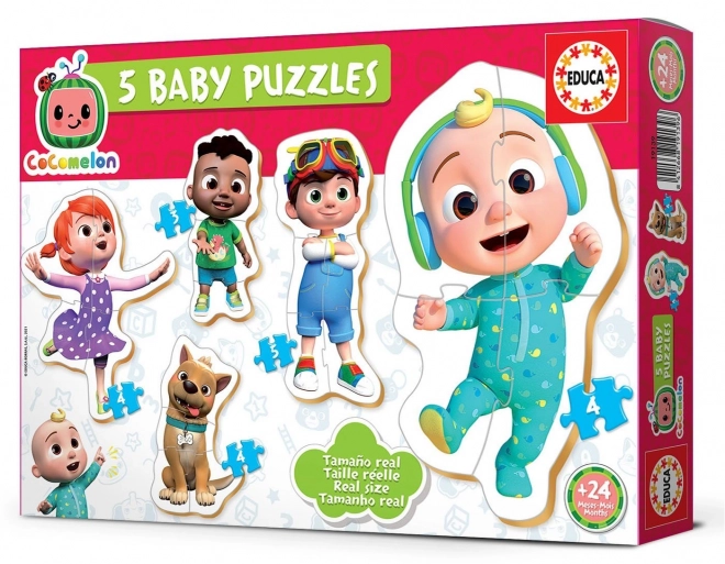EDUCA Baby puslespil Cocomelon 5v1 (3-5 dele)