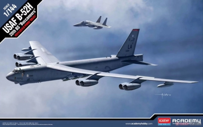 Plastikmodel af USAF B-52H bombefly 20th BS Buccaneers 1/144