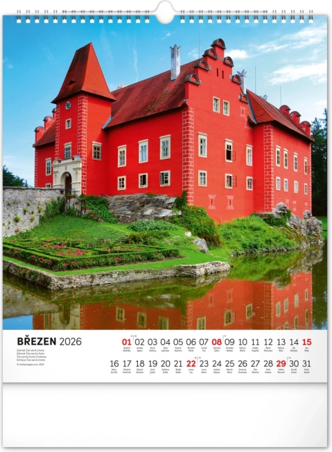 Vægkalender Tjekkiet 2026