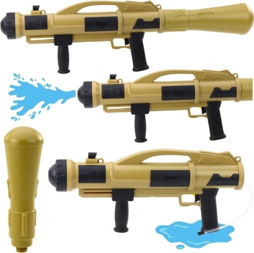 Vandpistol Bazooka med pumpe 73 cm beige 1100 ml