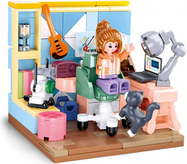 Sluban Girls Dream Kreativ Byggesæt Studierum