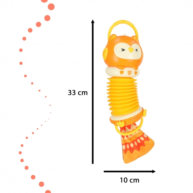 Børneakkordeon Ugle orange