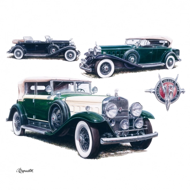 NOTIQUE Notes kalender Classic Cars – Václav Zapadlík, 2025, 30 x 30 cm