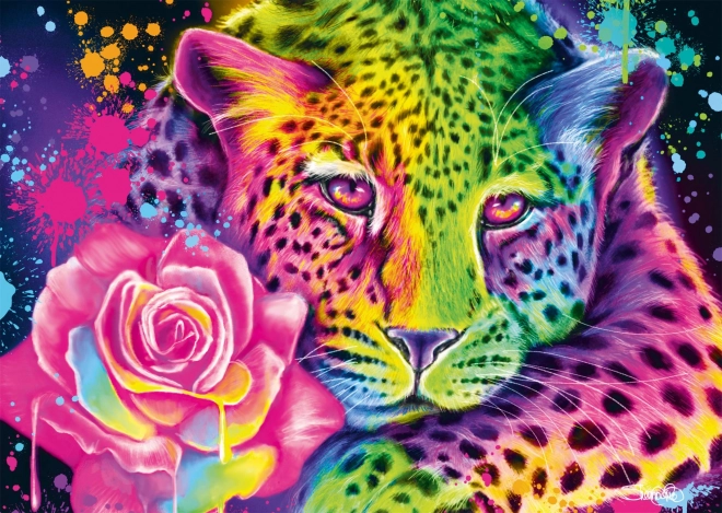 Puzzle SCHMIDT Leopard Neon 1000 brikker