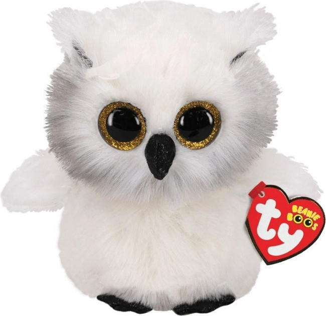 TY Beanie Boos Maskot - Ugle Austin 15 cm Hvid