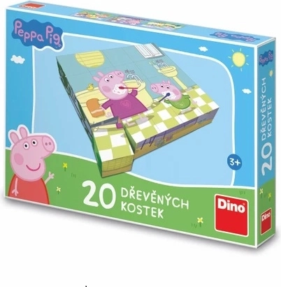 Træbilledklodser Peppa Pig Glad dag