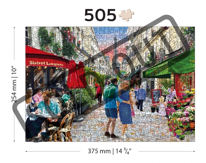 Wooden City Træpuslespil Parisisk Bistro 2-i-1, 505 brikker EKO