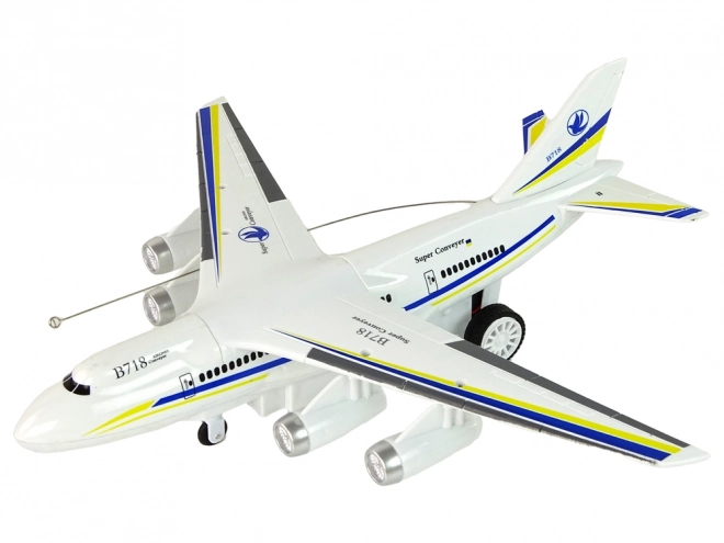 Fjernstyret RC passagerfly hvidt