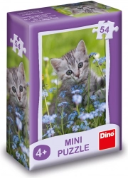 Mini-puslespil med dyr 54 brikker – mix af motiver