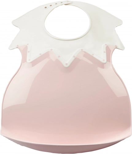 Plastik-hagesmæk med krave Powder Pink