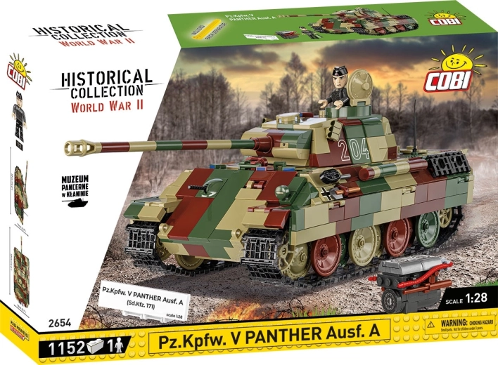 Byggesæt af kampvognen Panther Ausf. A 1:28 fra COBI – 1152 klodser