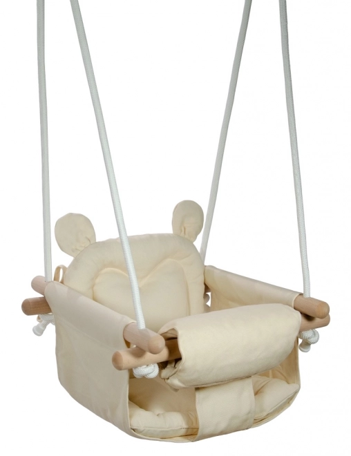 Børne gynge Bamse beige