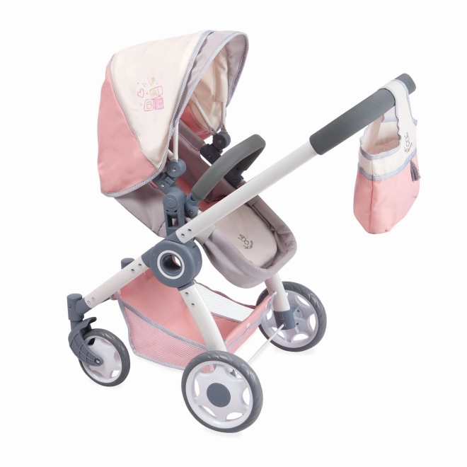 DeCuevas 80586 Sammenklappelig dukkevogn 3 i 1 med taske FUNNY 2023 - 70 cm