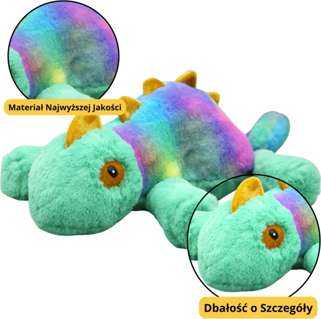 Plysbamse-kameleon – farverig krammeven 45 cm