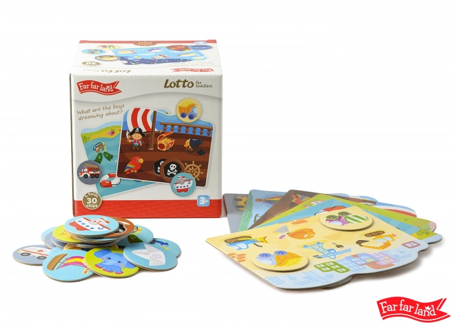 Far Far Land Lotto kort til drenge