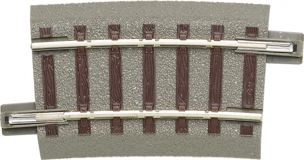 Roco geoLINE buet skinne R3 7,5° med ballast, H0
