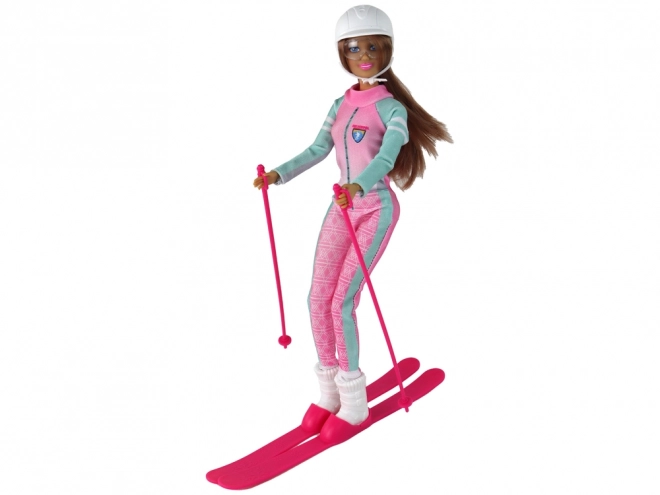 Dukke Anlily Skiløber med Skisæt