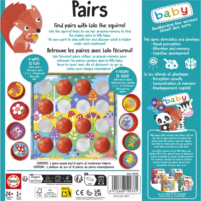 EDUCA Baby Find par med egernet Lolo