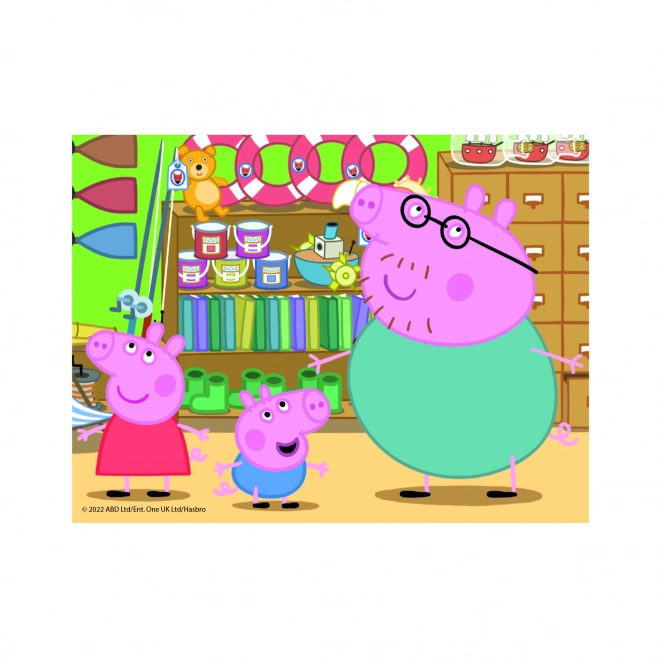 PEPPA GRIS 12 Træ licens terninger