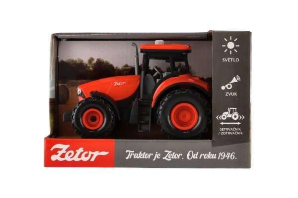 Rød Zetor traktor med inerti og lys- & lydeffekter