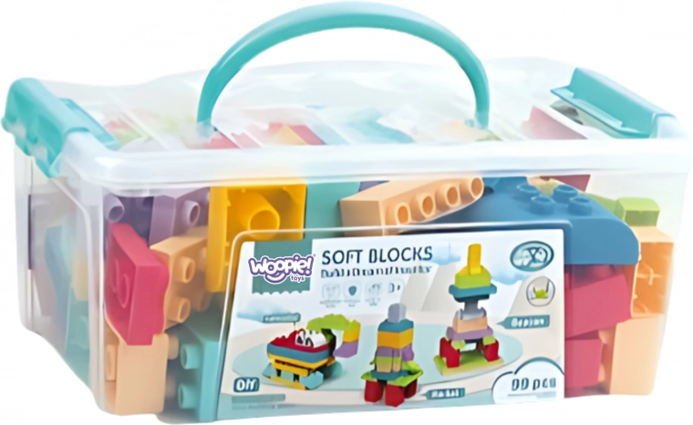 Praktisk boks med låg og håndtag