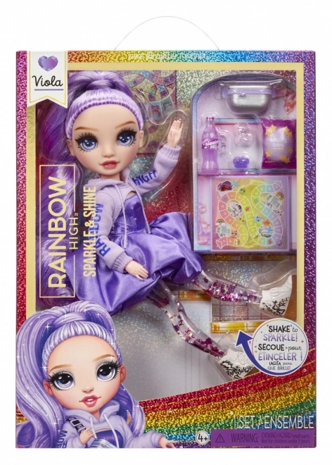 Rainbow High Glimmer & Skinne Mode dukke - Viola (Lilla)