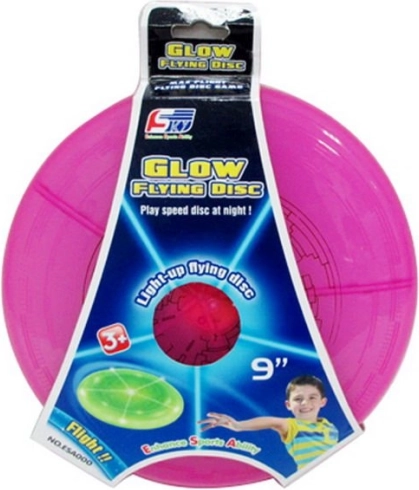 Flyvende frisbee med lyseffekter 23 cm