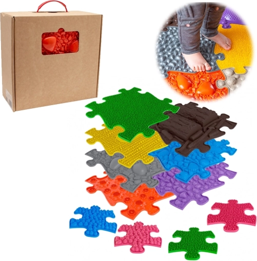 Woopie ortopædisk sensorisk måtte Puzzle 7 stk. + 4 små