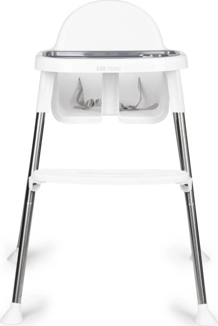 ECOTOYS Spisebordsstol 2-i-1 hvid
